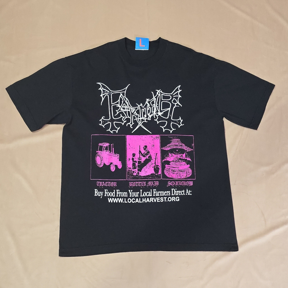 ONLINE CERAMICS Black and Pink Graphic Tee